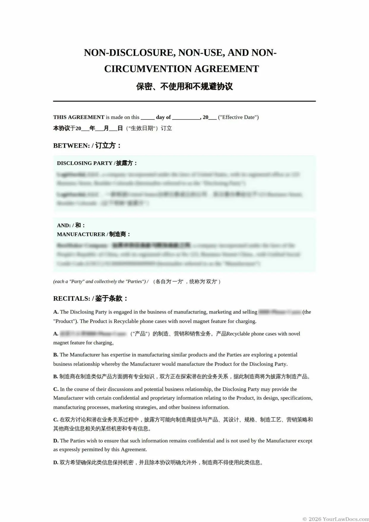 NNN Agreement preview